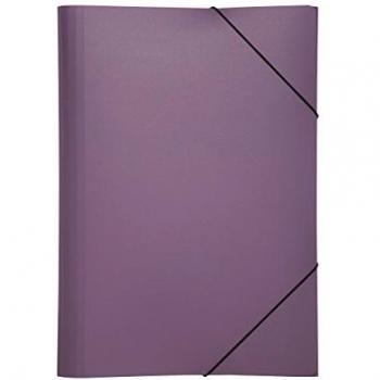 Carpeta Gummizugmappe A4, 3 Klappen, PP, Lila