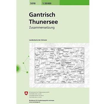 Mapa excursionista y topográfico Gantrisch / Thuner See 1:50.000 - Mapiberia f&b