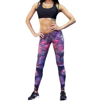Ninimour Leggings de Impresión Cómic Art Girl Printed High spandex Elastic Pants