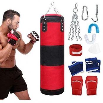 Fansport Boxsack Set Kinder und Jugendliche 11 IN 1 Punching Bag Boxing Hängende Boxsack,Box-Set mit Boxhandschuhen