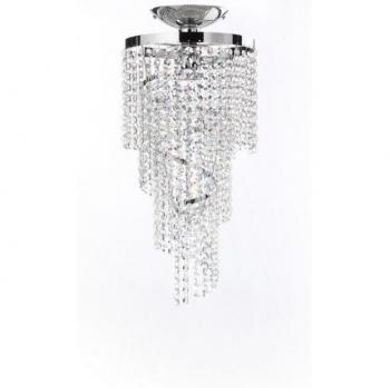 Plafón ELICA 1 Luz Vidrio, Metal Cristal