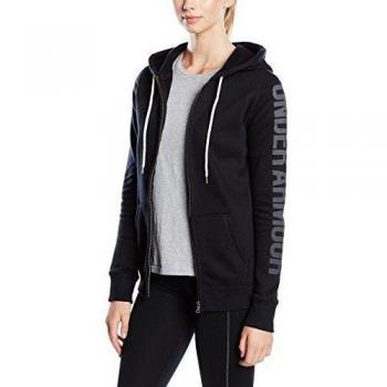 Under Armour Rival Storm - Sudadera con capucha para mujer, color Negro, talla L