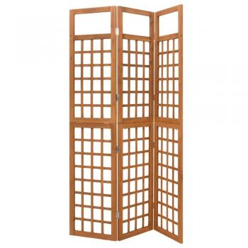 vidaXL 3-Panel Room Divider/Trellis Solid Fir Wood 121x180.5 cm