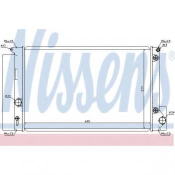 Radiador de refrigeración del motor NISSENS 64694