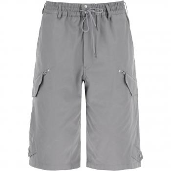 Y-3 Canvas Multi-Pocket Bermuda Shorts - M Grey