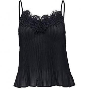 Only Top sin Mangas ONLPETUNIA Plisse Singlet WVN para Mujer Mujer Color: Night Sky Talla: 36