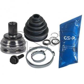 Juego de articulación para árbol de transmisión GSP CV-joint 853001, incluye dos juntas homocinéticas, fabricado en acero y plástico de alta resistencia, compatible con vehículos específicos, diseño optimizado para un rendimiento mejorado y reducc