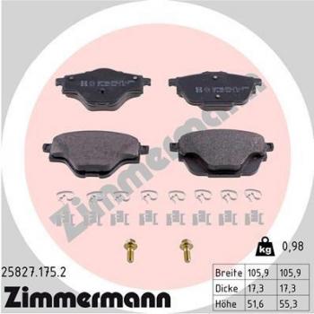Pastillas de freno ZIMMERMANN 25827.175.2