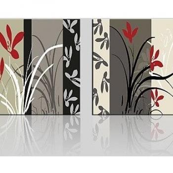 LY&HYL lienzo conjunto / Sin marco lienzo de la lámina Paisaje / Floral/Botánico Modern,Dos Paneles Lienzos Cuadrado lámina Decoración de pared , 23 x 23