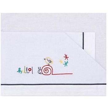 Pirulos 00113401 - Sábanas, diseño happy, 50 x 80 cm, color blanco
