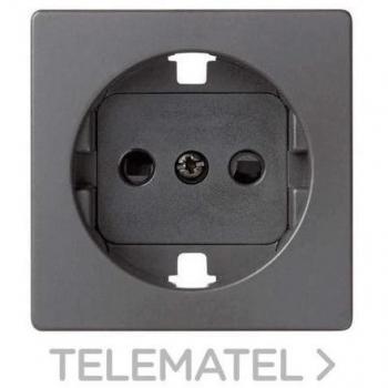 Tapa base de enchufe schuko titanio Simon 82 Concept