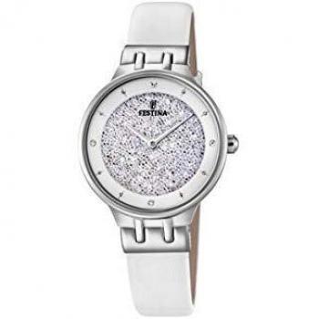 Reloj Analógico de Mujer Festina MADEMOISELLE F20404/1 con Correa de Piel y Caja de Acero