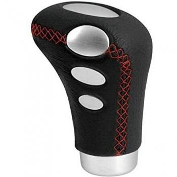 Lampa 00078 Pomo para Cobra Negro Piel costuras rojas
