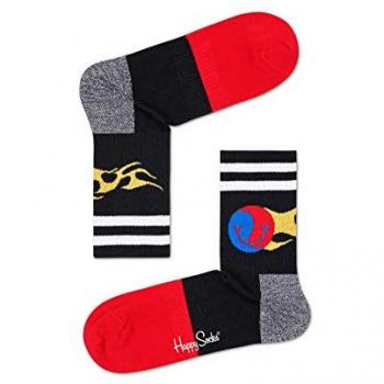 Calcetines Athletic Flame 3/4 Crew Unisex Adulto Rojo-Negro Talla 36-40 Estampado Único