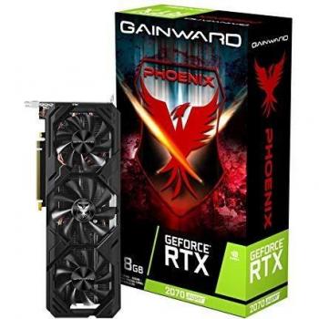 Gainward 471056224-1730 NVIDIA GeForce RTX 2070 Super 8 GB GDDR6 471056224-1730, GeForce RTX 2070 Super, 8 GB, GDDR6, 256 bit, 7680 x 4320 Pixels, PCI Express x16 3.0