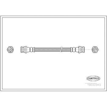 Latiguillo de freno CORTECO 19032343 - manguera flexible para sistema de frenos, fabricado en material resistente a la presión y a la corrosión, cumple con las normativas de seguridad automotriz, diseñado