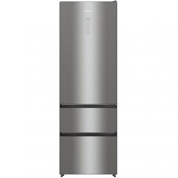Hisense RM469N4ACD Frigorífico Combi Inox 368L, 3 Puertas, No Frost, Motor Inverter, Altura 2.00 m, Botellero Integrado, Libre Instalación