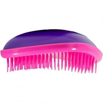 DETANGLER purple + fuchsia detangling hairbrush. Original size.