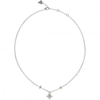Collar de Acero Plateado Guess In The Sky con Detalles Brillantes