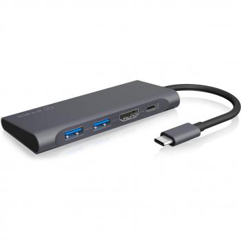 Estación de acoplamiento USB Type-C 4 en 1 con HDMI 4K 60Hz, Hub USB 3.0 y Power Delivery 60W para Laptop, MacBook, iPad Pro y dispositivos Android
