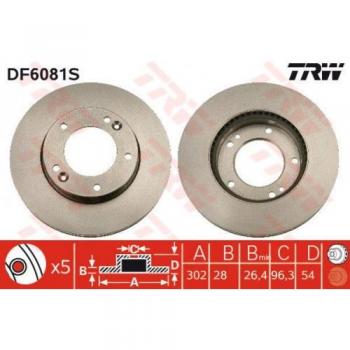 TRW Automotive AfterMarket DF6081S Brake Disc