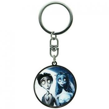 Corpse Bride Victor and Emily Unisex Llavero Colgante Multicolor, Metal,