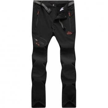 DAFENP Pantalones Trekking Hombre Impermeable Pantalones de Escalada Senderismo Alpinismo Invierno Polar Forrado Aire Libre