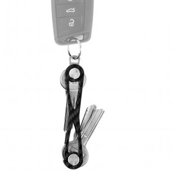 Mokey® Carbon Key Organizador llaves – El original Ahora de carbono. multicolor gris oscuro Bis 12 Schlüssel