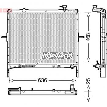 Radiador Denso DRM43002 para refrigeración del motor