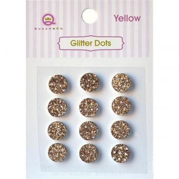 Reina y coqueen y Co Purpurina Puntos 8 mm Autoadhesivo 1-Yellow, Otros, Multicolor