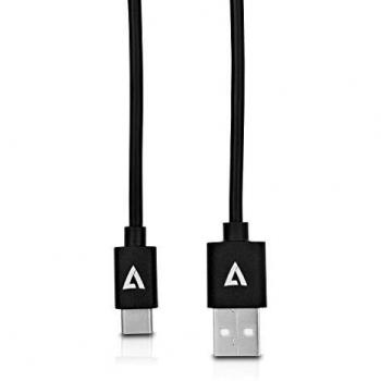 V7 V7U2AC-2M-BLK-1E USB2.0A a USB-C Cable 2m Negro