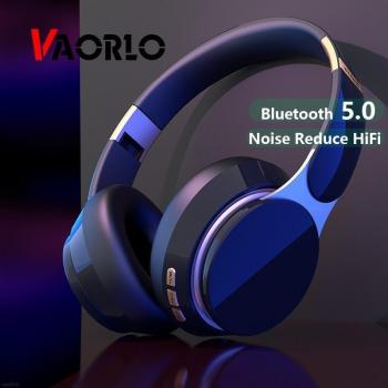 Auriculares Inalámbricos VAORLO con Reducción de Ruido, Bluetooth 5.0, Plegables, Ajustables, Estéreo con Micrófono para Teléfono, PC y TV - Xiaomi/Huawei Ro
