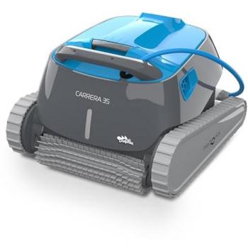 Limpiafondo Automático Dolphin Carrera 35 - Cubre hasta 12 m - Limpia Fondo, Paredes y Línea de Flotación - Incluye Carro de Transporte y Garantía de 2 Años