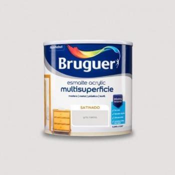 Esmalte acrílico satinado gris niebla 250ml Bruguer