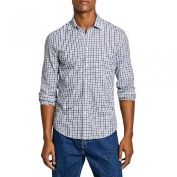 Camisa Slim Fit de Popelín para Hombre Pepe Jeans Mauro con Estampado de Cuadros, Sostenible y Casual