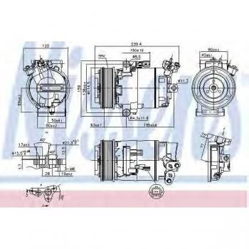 Compresor de aire acondicionado NISSENS 890015