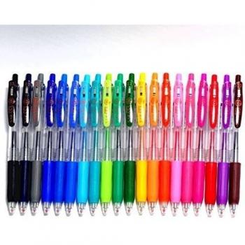 Zebra Sarasa Juego de bolígrafos de tinta de gel con clip, punta extrafina, 0,3 mm, 20 colores