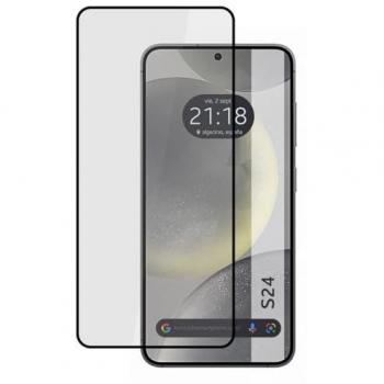 Protector Cristal Templado 5D Completo Negro para Samsung Galaxy S24 5G con Adhesivo Total