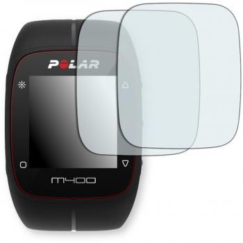 2 x protectores pantalla Golebo para Polar M400 / M430. Lámina protectora adhesiva invisible Crystal Clear. Fabricado en Alemania.