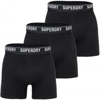Superdry Organic Cotton Men's Boxer Shorts Triple Pack - Black