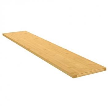 Estante de pared de bambú 100x20x1,5 cm, Estantería Flotante de Almacenaje para Baño, Comedor, Salón y Oficina, Estilo Rústico