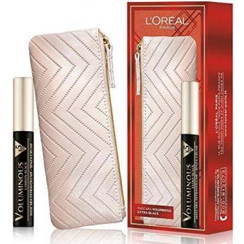 Set L'Oréal Paris: neceser de maquillaje + máscara voluminizadora Voluminous X5 Carbon Black (extra negro) 7,5 ml