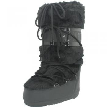 Moon Boot Icon Faux Fur Winter Boots for Women - Black, Size 35-38
