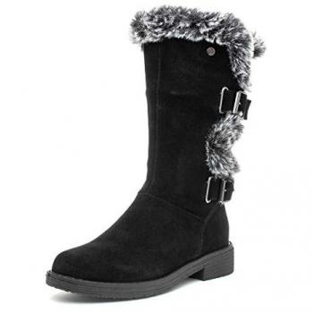 Hush Puppies Women's Megan Suede Mid Calf Boots - Black