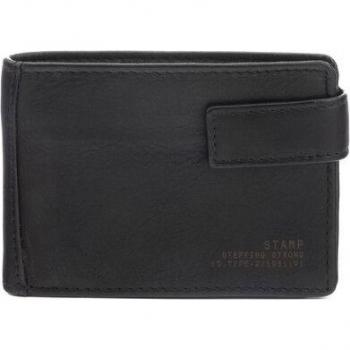 Stamp - Cartera horizontal de hombre en piel vacuno con botón de presión