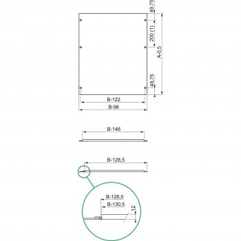 Schneider Electric NSYMPCH408 Carátula sólida Spacial SF/SM - 400 x 800 mm - abisagrada