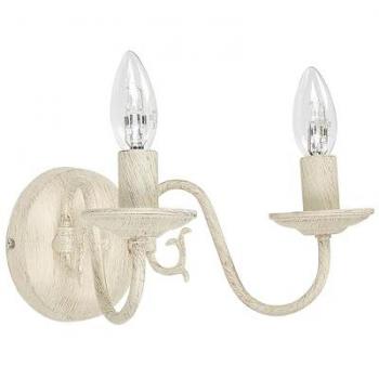 Lámpara de Pared Vintage Retro de Metal Blanco con 2 Luces para Iluminación Decorativa del Salón Brithon