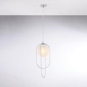 Araña Contemporánea Erik Cromo 1 Luz E27