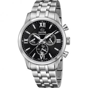 Reloj Jaguar Acamar J963/4 para Hombre con Esfera Negra y Correa de Acero Plateado