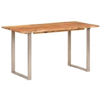 vidaXL Dining Table 140x70x76 cm Solid Acacia Wood